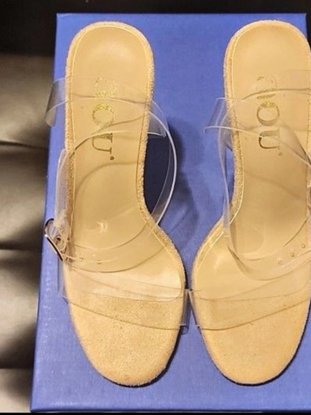 Aou Clear Platform Heels in Yellow - Picture 2 of 6